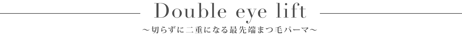ダブルアイリフト