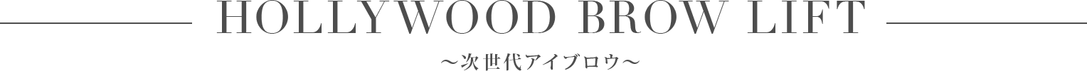 次世代アイブロウ
